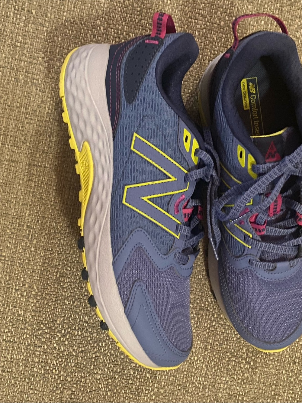 New Balance Purple and Yellow Comfort Insert Sneakers - Picture 2 of 5